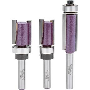 Straight Flush Trim 3 pc. Set, 1/4" Shank