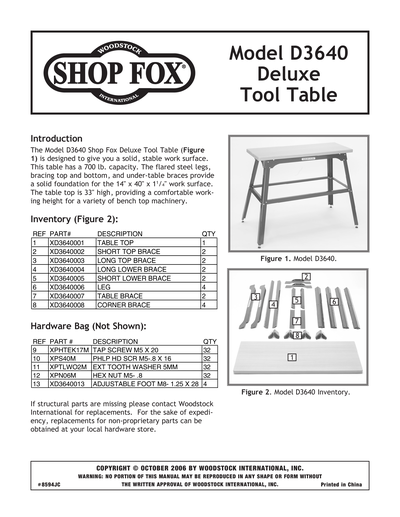 Part Diagram for D3640