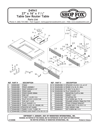 Part Diagram for D4941