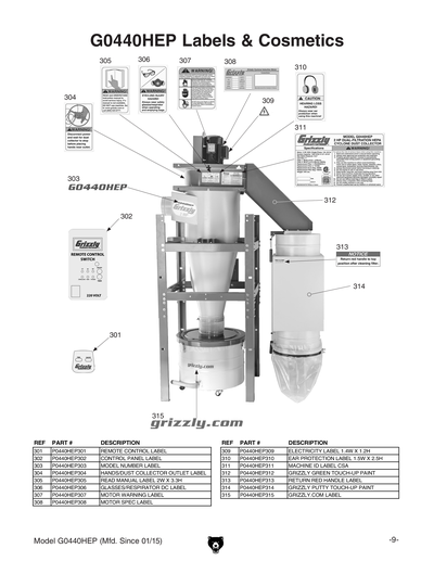 Part Diagram for G0440HEP