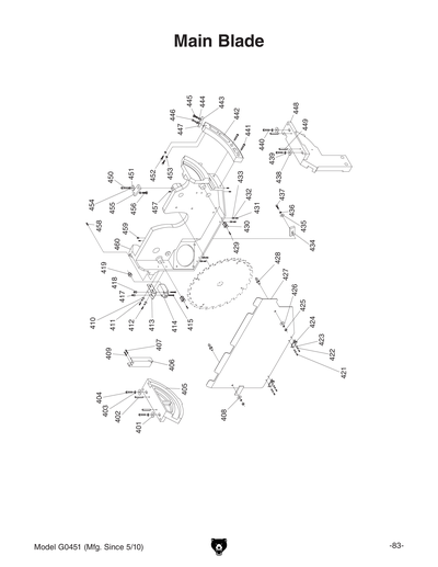 Part Diagram for G0451