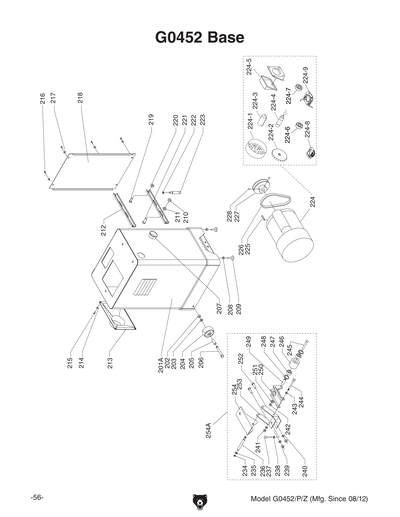 Part Diagram for G0452P