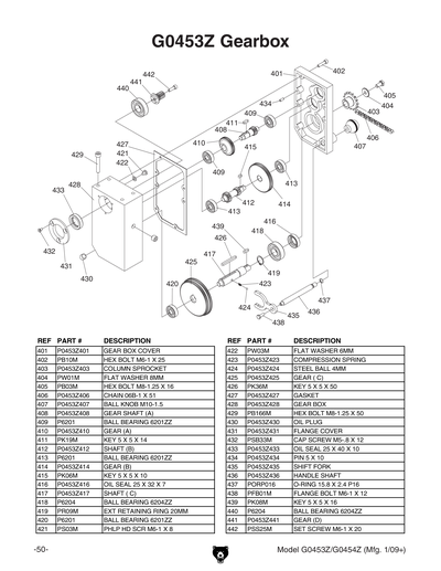 Part Diagram for G0453P