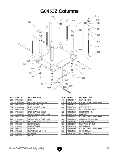 Part Diagram for G0454Z