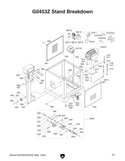 Parts for G0454Z 20