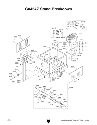 Parts for G0454Z 20