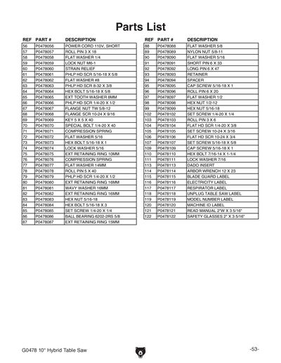 Part Diagram for G0478