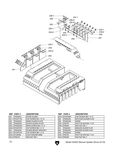 Part Diagram for G0502