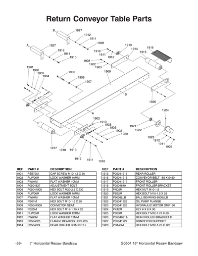 Part Diagram for G0504