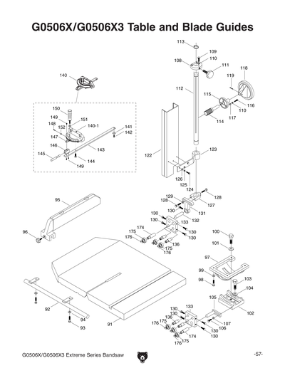 Part Diagram for G0506X3
