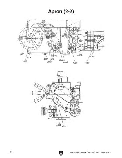 Part Diagram for G0509G