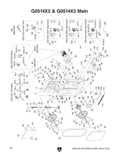 Part Diagram for G0514X3