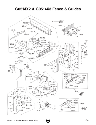 Part Diagram for G0514X3