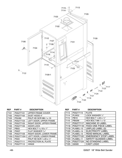 Part Diagram for G0527