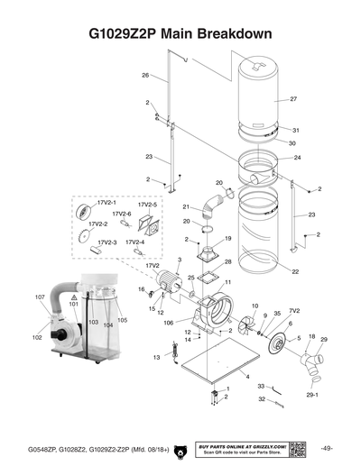 Part Diagram for G0548ZP
