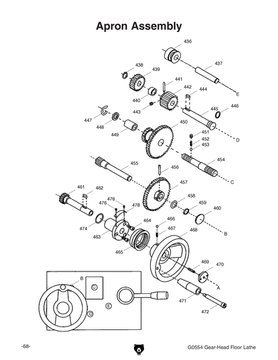 Parts for G0554 14