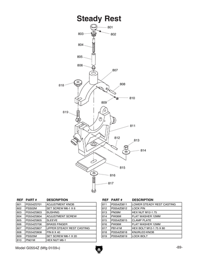 Part Diagram for G0554Z