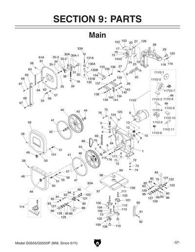 Part Diagram for G0555P