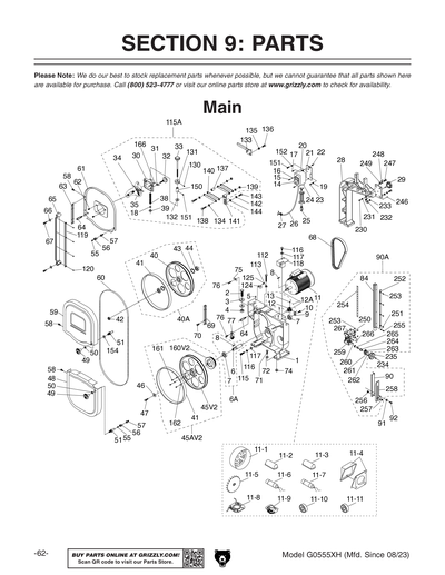 Part Diagram for G0555XH