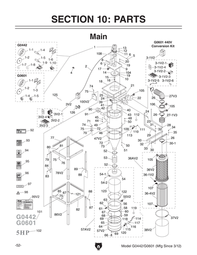 Part Diagram for G0601