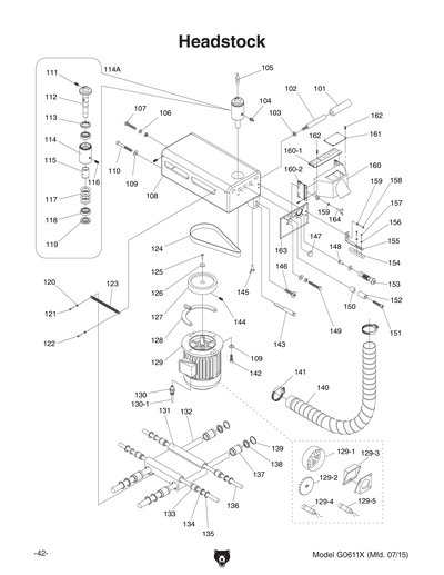 Part Diagram for G0611X
