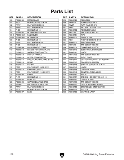 Part Diagram for G0648