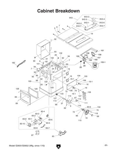 Part Diagram for G0651