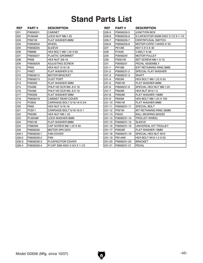 Part Diagram for G0656X