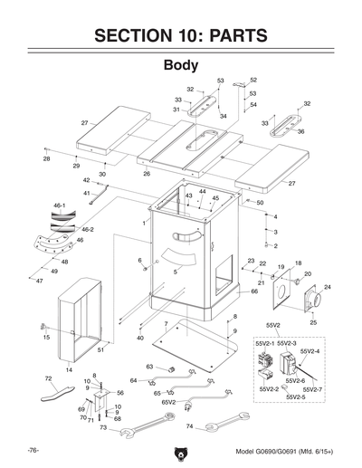 Part Diagram for G0690