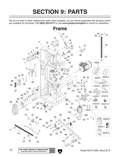 Part Diagram for G0701