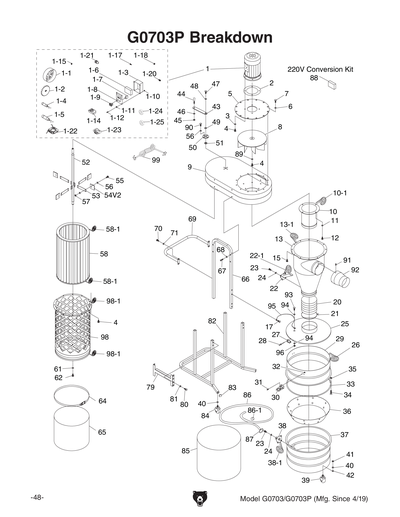 Part Diagram for G0703