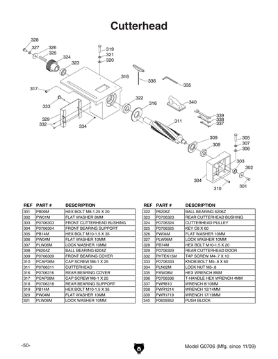 Part Diagram for G0706