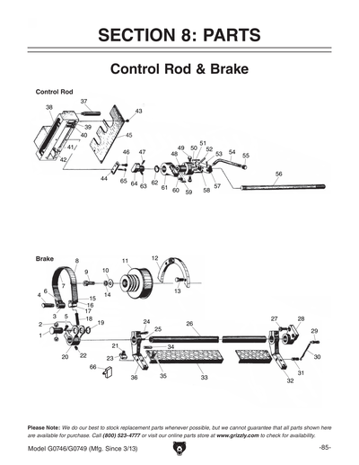 Part Diagram for G0746