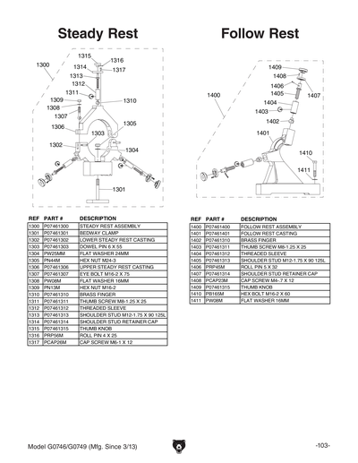 Part Diagram for G0746