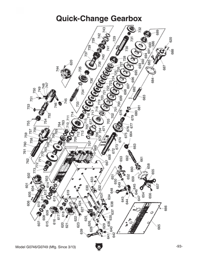 Parts for G0749 16