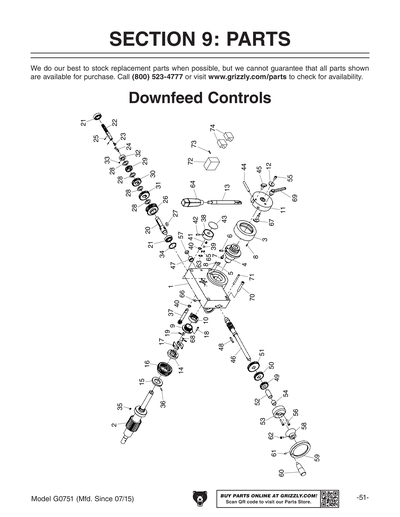 Part Diagram for G0751