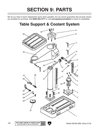 Part Diagram for G0756