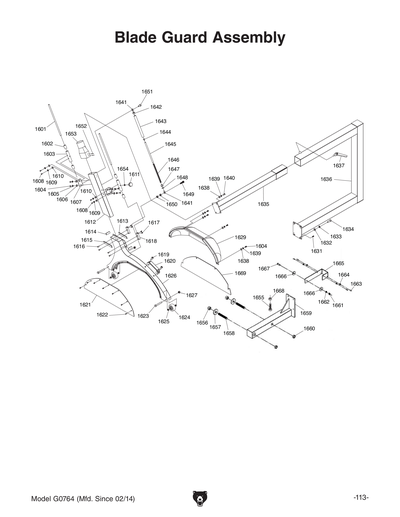 Part Diagram for G0764