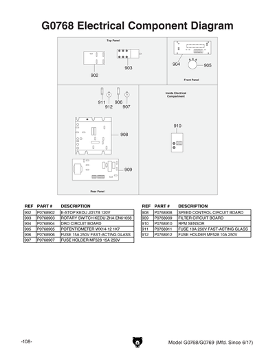Part Diagram for G0768