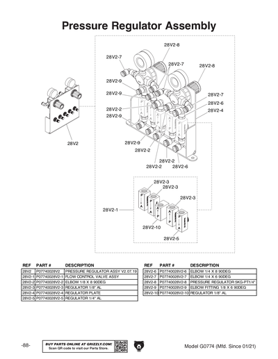 Part Diagram for G0774