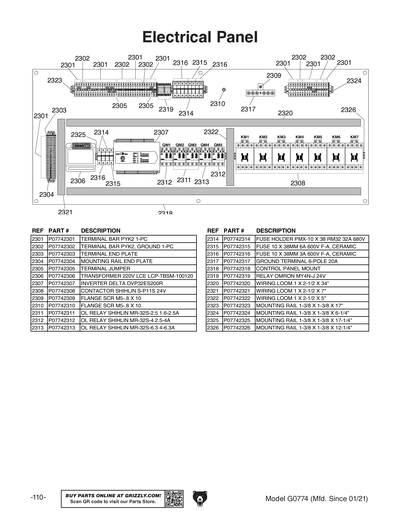Part Diagram for G0774