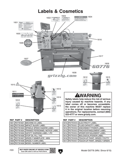 Part Diagram for G0776