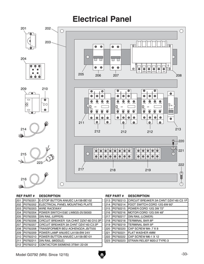 Part Diagram for G0792