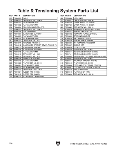 Part Diagram for G0807