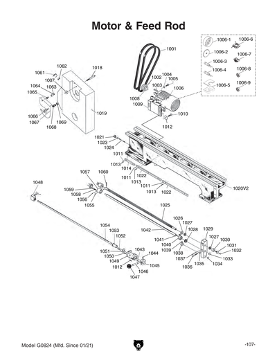 Part Diagram for G0824