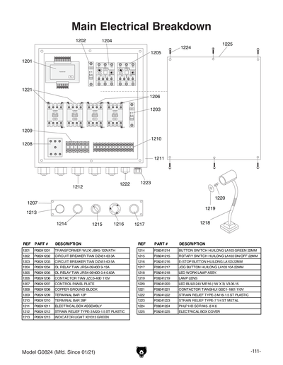 Part Diagram for G0824