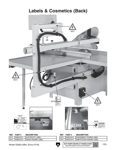 Part Diagram for G0853