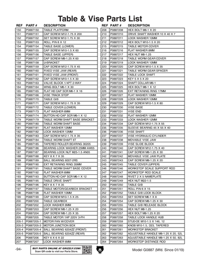 Part Diagram for G0887