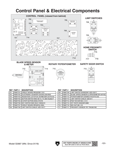 Part Diagram for G0887