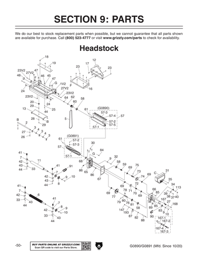 Part Diagram for G0891